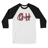 Cincy Oh Overprinted Men/Unisex Raglan 3/4 Sleeve T-Shirt-Allegiant Goods Co. Vintage Sports Apparel