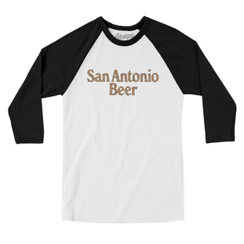 San Antonio Beer Men/Unisex Raglan 3/4 Sleeve T-Shirt-Allegiant Goods Co. Vintage Sports Apparel