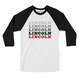 Lincoln Repeat Men/Unisex Raglan 3/4 Sleeve T-Shirt-Allegiant Goods Co. Vintage Sports Apparel