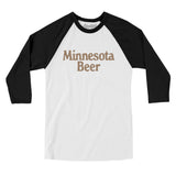 Minnesota Beer Men/Unisex Raglan 3/4 Sleeve T-Shirt-Allegiant Goods Co. Vintage Sports Apparel