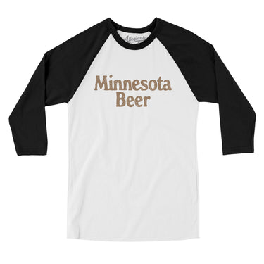 Minnesota Beer Men/Unisex Raglan 3/4 Sleeve T-Shirt-Allegiant Goods Co. Vintage Sports Apparel