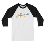Jacksonville Fl Overprinted Men/Unisex Raglan 3/4 Sleeve T-Shirt-Allegiant Goods Co. Vintage Sports Apparel