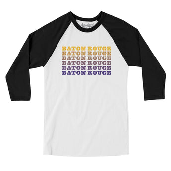 Baton Rouge Repeat Men/Unisex Raglan 3/4 Sleeve T-Shirt-Allegiant Goods Co. Vintage Sports Apparel