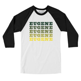 Eugene Repeat Men/Unisex Raglan 3/4 Sleeve T-Shirt-Allegiant Goods Co. Vintage Sports Apparel