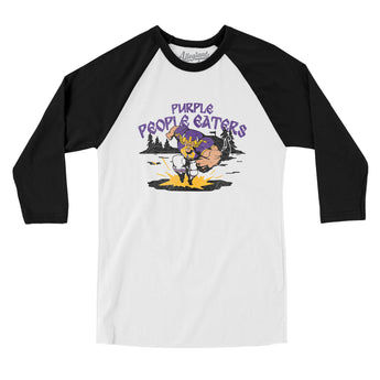Purple People Eaters Men/Unisex Raglan 3/4 Sleeve T-Shirt-Allegiant Goods Co. Vintage Sports Apparel