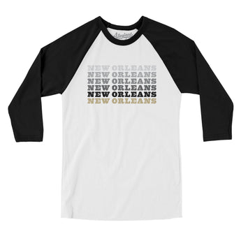 New Orleans Repeat Men/Unisex Raglan 3/4 Sleeve T-Shirt-Allegiant Goods Co. Vintage Sports Apparel