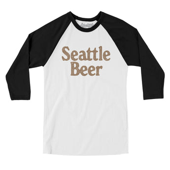 Seattle Beer Men/Unisex Raglan 3/4 Sleeve T-Shirt-Allegiant Goods Co. Vintage Sports Apparel