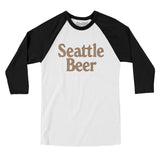 Seattle Beer Men/Unisex Raglan 3/4 Sleeve T-Shirt-Allegiant Goods Co. Vintage Sports Apparel