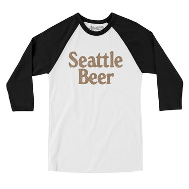 Seattle Beer Men/Unisex Raglan 3/4 Sleeve T-Shirt-Allegiant Goods Co. Vintage Sports Apparel