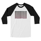 Starkville Repeat Men/Unisex Raglan 3/4 Sleeve T-Shirt-Allegiant Goods Co. Vintage Sports Apparel