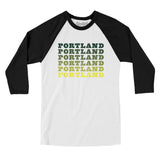 Portland Repeat Men/Unisex Raglan 3/4 Sleeve T-Shirt-Allegiant Goods Co. Vintage Sports Apparel
