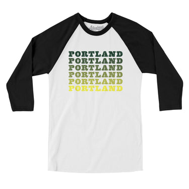 Portland Repeat Men/Unisex Raglan 3/4 Sleeve T-Shirt-Allegiant Goods Co. Vintage Sports Apparel