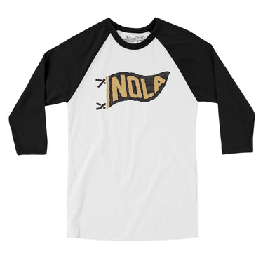 Nola Pennant Men/Unisex Raglan 3/4 Sleeve T-Shirt-Allegiant Goods Co. Vintage Sports Apparel