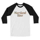 Maryland Beer Men/Unisex Raglan 3/4 Sleeve T-Shirt-Allegiant Goods Co. Vintage Sports Apparel