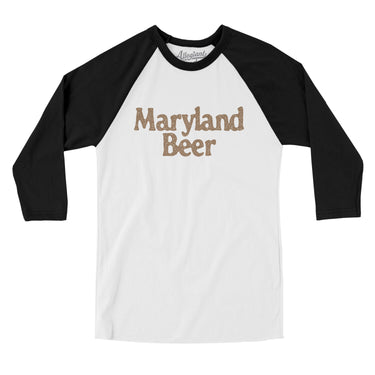 Maryland Beer Men/Unisex Raglan 3/4 Sleeve T-Shirt-Allegiant Goods Co. Vintage Sports Apparel