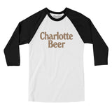 Charlotte Beer Men/Unisex Raglan 3/4 Sleeve T-Shirt-Allegiant Goods Co. Vintage Sports Apparel