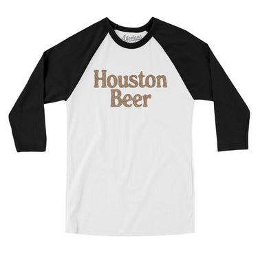 Houston Beer Men/Unisex Raglan 3/4 Sleeve T-Shirt-Allegiant Goods Co. Vintage Sports Apparel