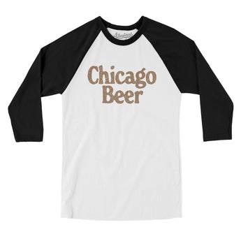 Chicago Beer Men/Unisex Raglan 3/4 Sleeve T-Shirt-Allegiant Goods Co. Vintage Sports Apparel