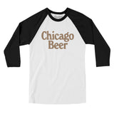 Chicago Beer Men/Unisex Raglan 3/4 Sleeve T-Shirt-Allegiant Goods Co. Vintage Sports Apparel