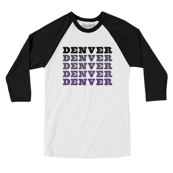 Denver Repeat Men/Unisex Raglan 3/4 Sleeve T-Shirt-Allegiant Goods Co. Vintage Sports Apparel