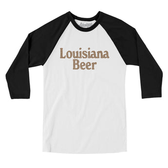Louisiana Beer Men/Unisex Raglan 3/4 Sleeve T-Shirt-Allegiant Goods Co. Vintage Sports Apparel