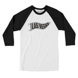 Las Vegas Pennant Men/Unisex Raglan 3/4 Sleeve T-Shirt-Allegiant Goods Co. Vintage Sports Apparel