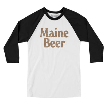 Maine Beer Men/Unisex Raglan 3/4 Sleeve T-Shirt-Allegiant Goods Co. Vintage Sports Apparel