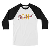Cleveland Oh Overprinted Men/Unisex Raglan 3/4 Sleeve T-Shirt-Allegiant Goods Co. Vintage Sports Apparel