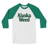 Alaska Weed Men/Unisex Raglan 3/4 Sleeve T-Shirt-Allegiant Goods Co. Vintage Sports Apparel