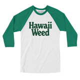 Hawaii Weed Men/Unisex Raglan 3/4 Sleeve T-Shirt-Allegiant Goods Co. Vintage Sports Apparel