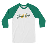 Green Bay Wi Overprinted Men/Unisex Raglan 3/4 Sleeve T-Shirt-Allegiant Goods Co. Vintage Sports Apparel