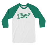 Boston Pennant Men/Unisex Raglan 3/4 Sleeve T-Shirt-Allegiant Goods Co. Vintage Sports Apparel