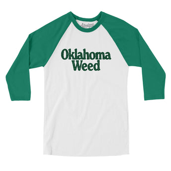 Oklahoma Weed Men/Unisex Raglan 3/4 Sleeve T-Shirt-Allegiant Goods Co. Vintage Sports Apparel