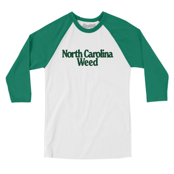 North Carolina Weed Men/Unisex Raglan 3/4 Sleeve T-Shirt-Allegiant Goods Co. Vintage Sports Apparel