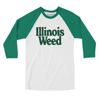 Illinois Weed Men/Unisex Raglan 3/4 Sleeve T-Shirt-Allegiant Goods Co. Vintage Sports Apparel