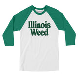 Illinois Weed Men/Unisex Raglan 3/4 Sleeve T-Shirt-Allegiant Goods Co. Vintage Sports Apparel
