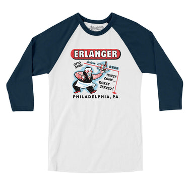 Erlanger Deluxe Beer Philadelphia in White with Navy Color