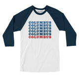 Columbus Repeat Men/Unisex Raglan 3/4 Sleeve T-Shirt-Allegiant Goods Co. Vintage Sports Apparel