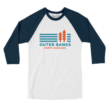 Outer Banks North Carolina in White with Navy Color