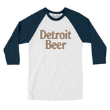 Detroit Beer Men/Unisex Raglan 3/4 Sleeve T-Shirt-Allegiant Goods Co. Vintage Sports Apparel