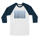 Nashville Repeat Men/Unisex Raglan 3/4 Sleeve T-Shirt-Allegiant Goods Co. Vintage Sports Apparel