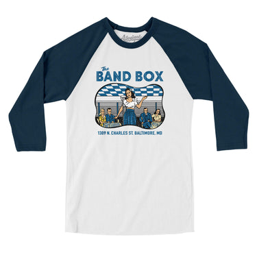 The Band Box Baltimore in White with Navy Color