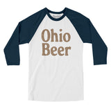 Ohio Beer Men/Unisex Raglan 3/4 Sleeve T-Shirt-Allegiant Goods Co. Vintage Sports Apparel