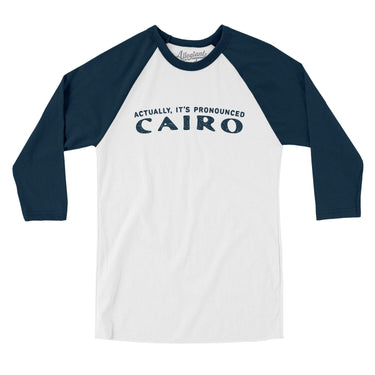 Actually It's Pronounced Cairo in White with Navy Color