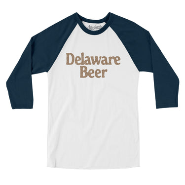 Delaware Beer Men/Unisex Raglan 3/4 Sleeve T-Shirt-Allegiant Goods Co. Vintage Sports Apparel