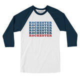 Rochester Repeat Men/Unisex Raglan 3/4 Sleeve T-Shirt-Allegiant Goods Co. Vintage Sports Apparel