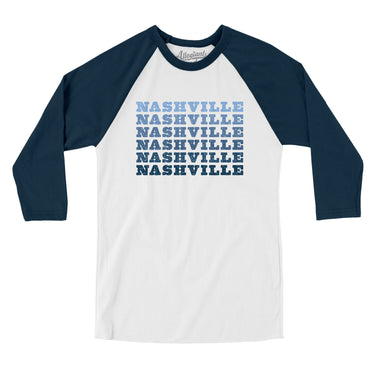 Nashville Repeat Men/Unisex Raglan 3/4 Sleeve T-Shirt-Allegiant Goods Co. Vintage Sports Apparel