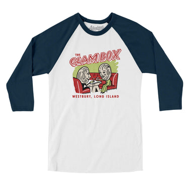 The Clam Box Westbury in White with Navy Color