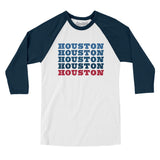 Houston Repeat Men/Unisex Raglan 3/4 Sleeve T-Shirt-Allegiant Goods Co. Vintage Sports Apparel