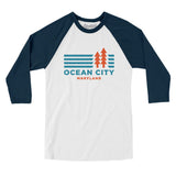 Ocean City Maryland in White with Navy Color
